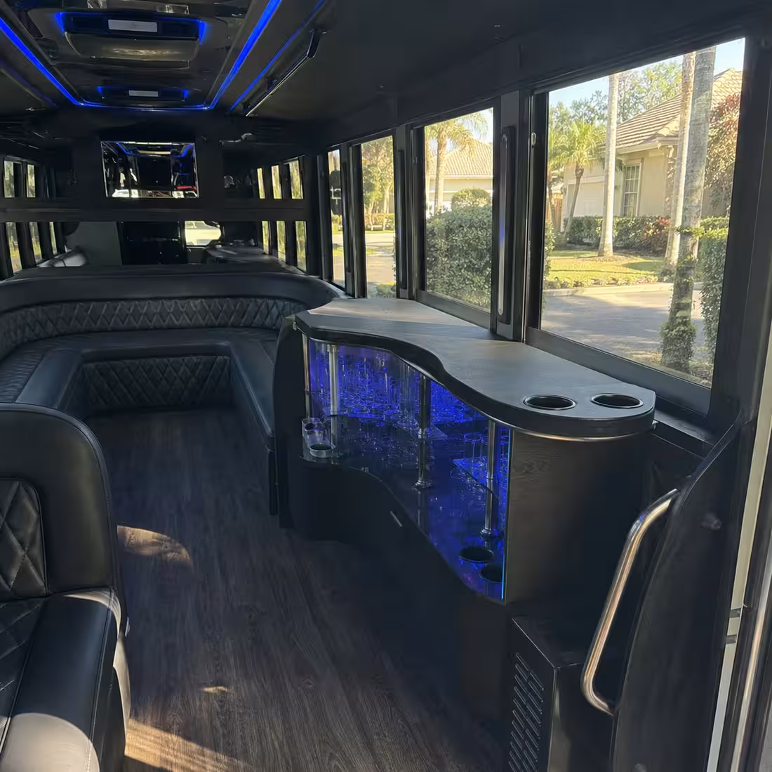 15 Passenger Party Bus Interior