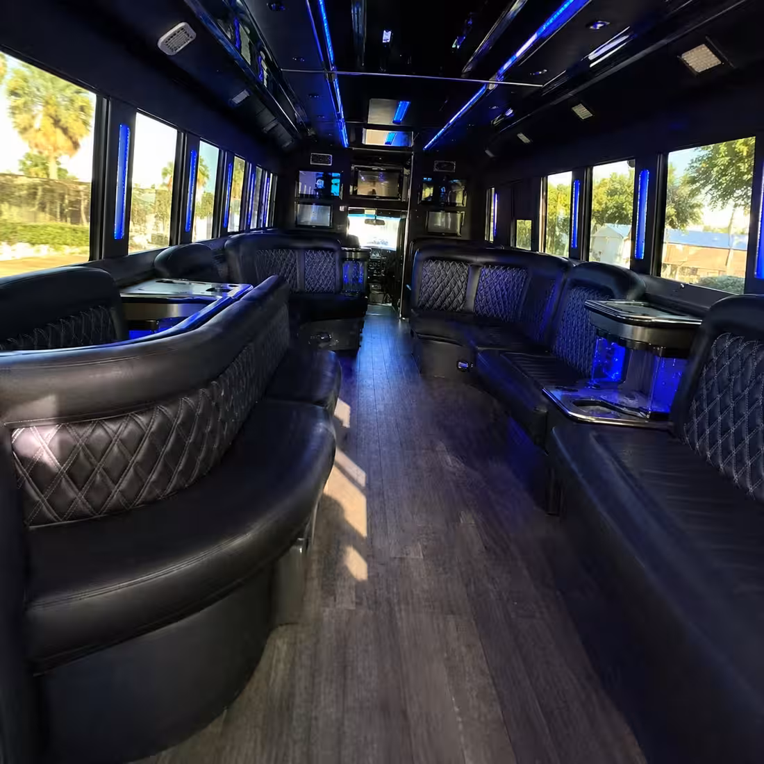 50 Passenger Party Bus Interior
