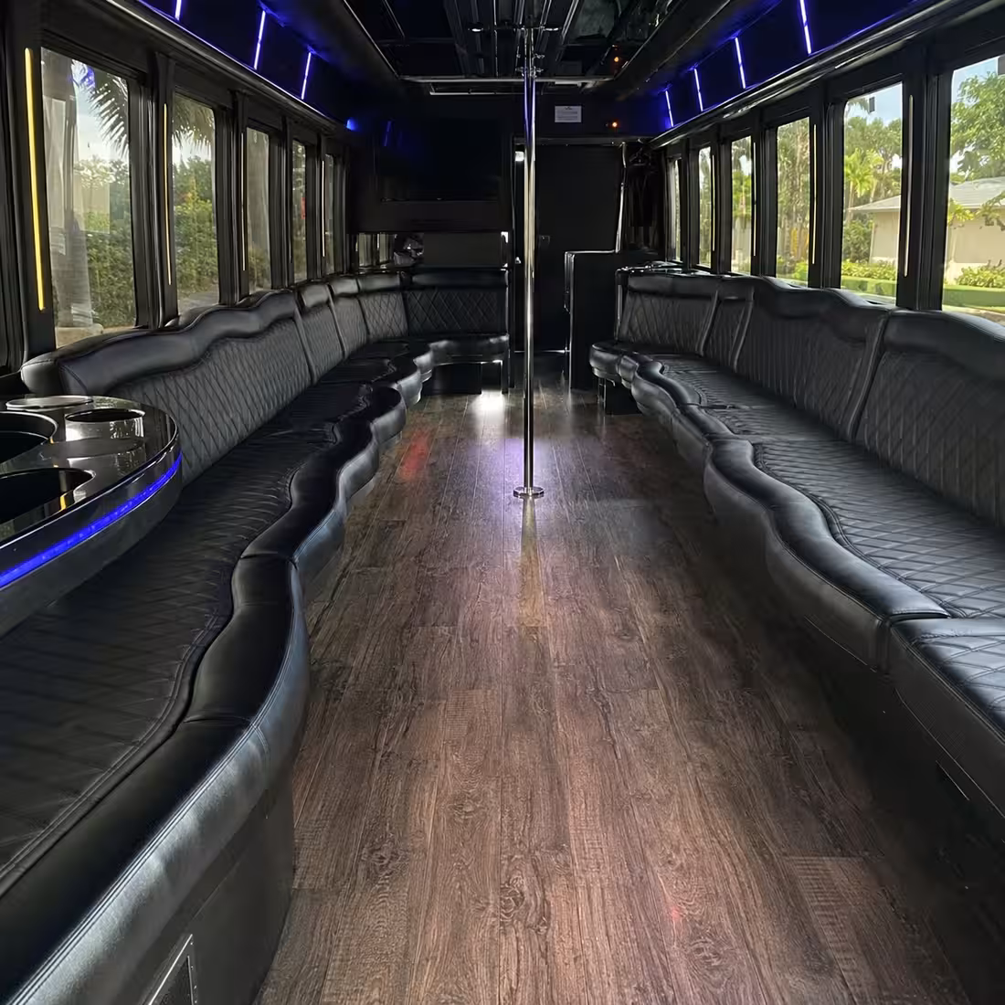 40 Passenger Party Bus Inside