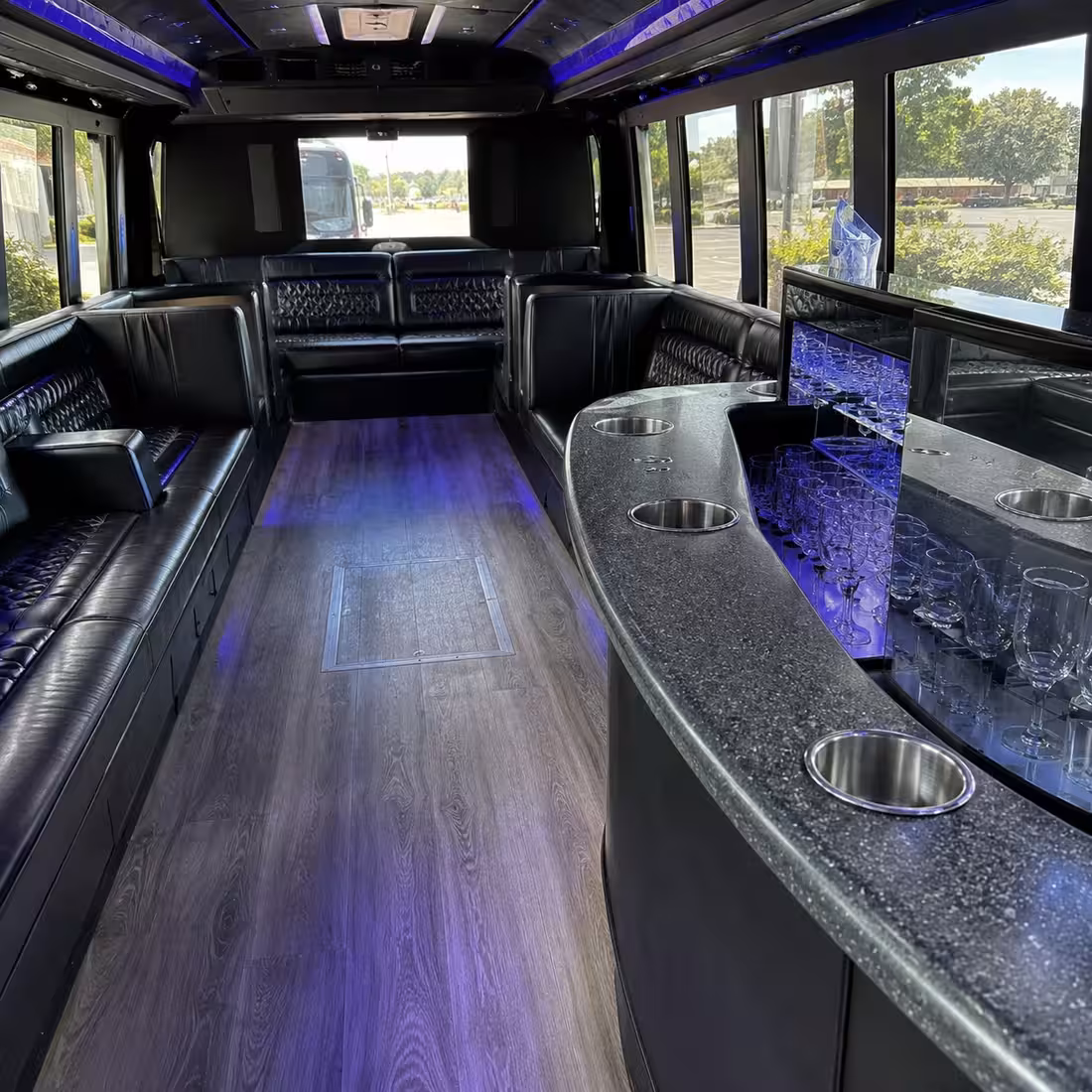 40 Passenger Party Bus Interior