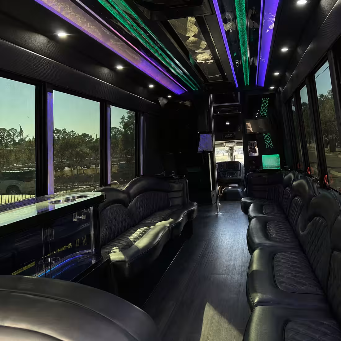30 Passenger Party Bus Interior