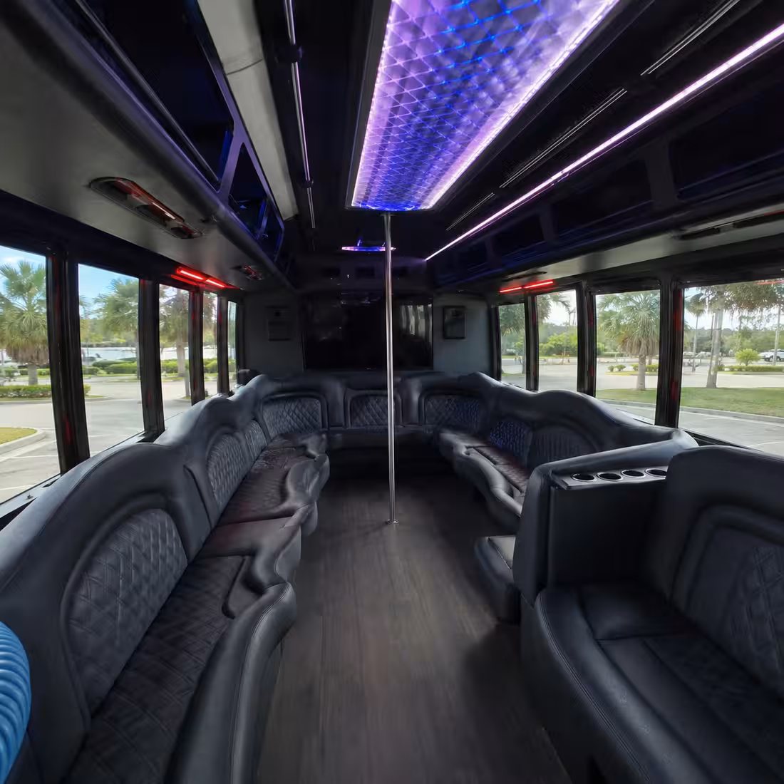 28 Passenger Party Bus Inside