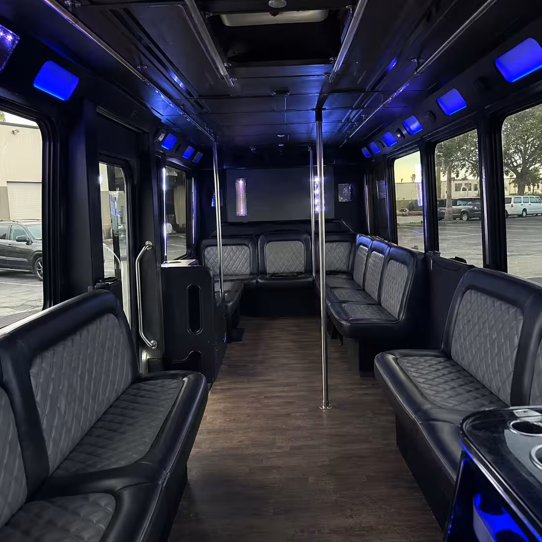 28 Passenger Party Bus Interior