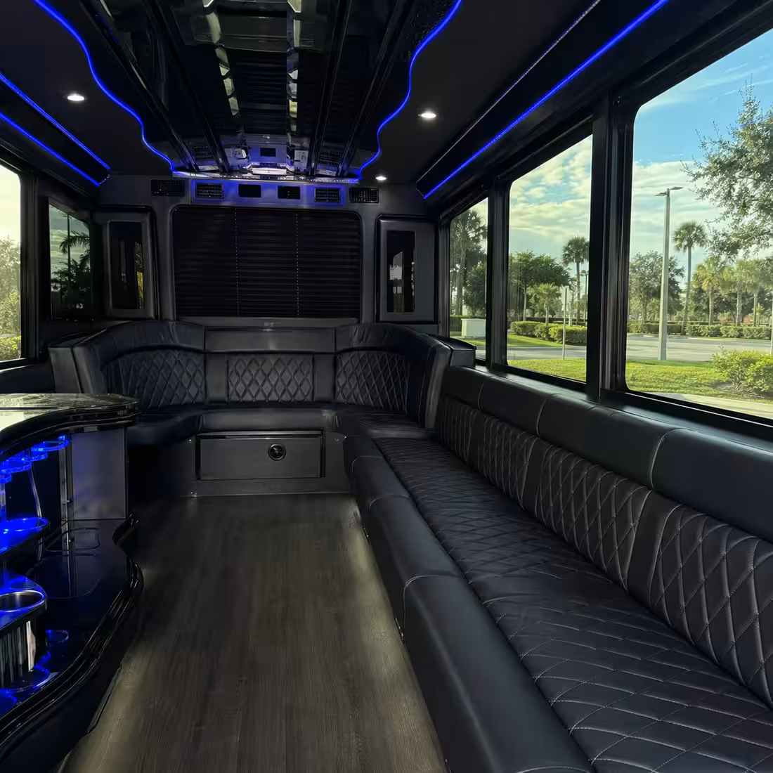 20 Passenger Party Bus Interior