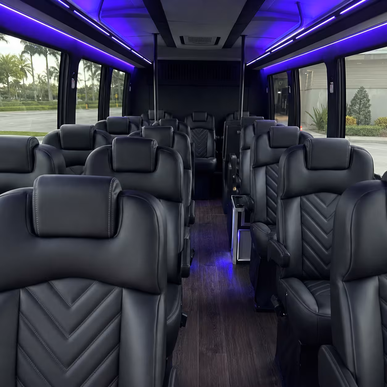 Grech GM24 minibus interior ready for a concert night out in Naples, Florida
